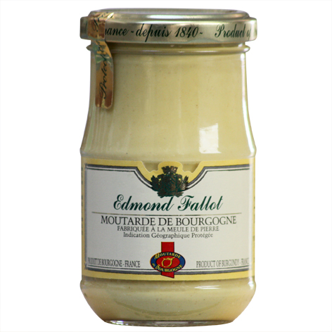 moutarde de Bourgogne IGP au vin blanc de Bourgogne AOCEdmond Fallot, bocal de verre 210 grammes