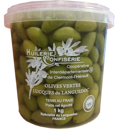 Grosses Lucques du Languedoc AOC / AOP en saumure réfrigérée - Huilerie Confiserie Coopérative de Clermont l'Hérault, SARL L'OliD'Oc