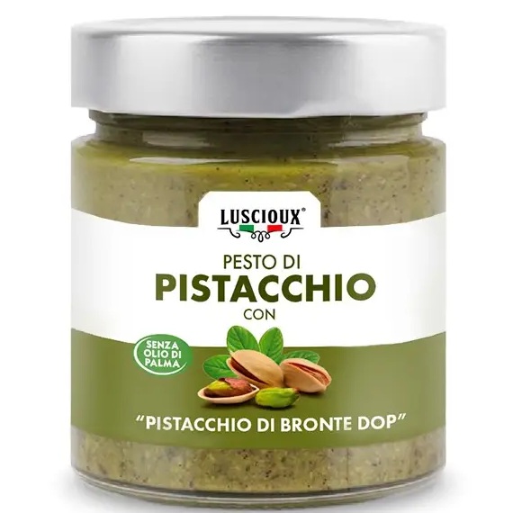 Pesto 60% Pistache verte de Bronte AOP 200g Luscioux Omnia Group