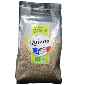 Quinoa blond bio origine Fance - marque Grain de Vitalité sachet 400 g