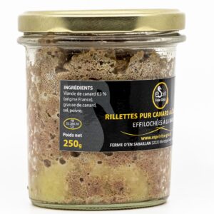 Rillettes pur Canard à foie gras du Sud Ouest IGP effilochées à la main