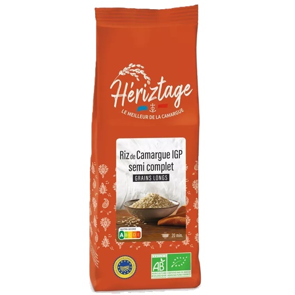 riz long semi-complet Bio de Camargue IGP Hériztage