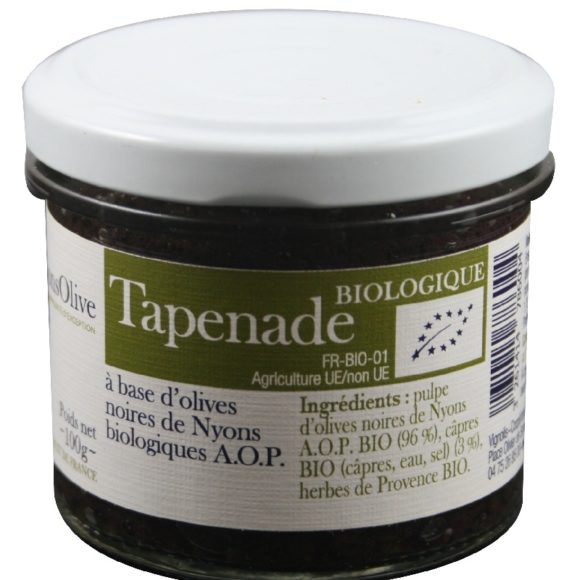 tapenade bio aux olives de Nyons AOP