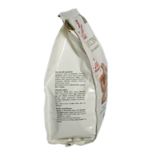 Cantuccini toscani IGP croquants aux amandes et au miel italiens. Spécialité toscane amandes 22%, miel et beurre de qualité supérieure. Prado Belli en sachet