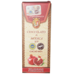 Chocolat de Modica IGP à la grenade, artisanal non conché. Texture sableuse, cristaux de sucre, chocolat de qualité 50% cacao
