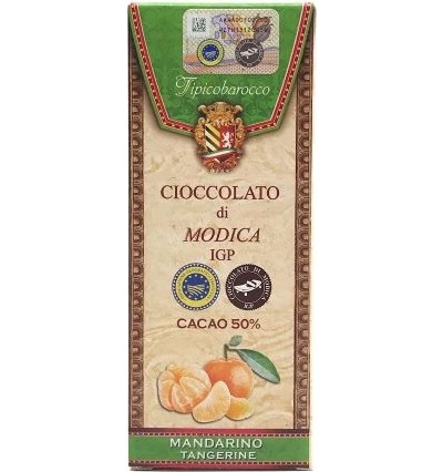 chocolat de Modica IGP à la mandarine - Tipico barocco