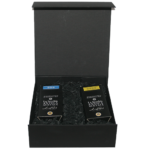 Coffret de deux vinaigres balsamiques de Modène IGP.3 étoiles vieilli dans 12 fûts en bois de cerisier & 4 étoiles vieilli dans 16 fûts en bois de genèvrier