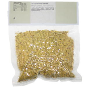 Farine de pistache AOP pistache verte de Bronte (100% pistache de Bronte). Produit en Sicile, couleur vert vif et saveur intense, parfait pour la confiserie