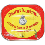 maquereaux d'Andalousie IGP Caballa de Andalucia, conserve artisanale tejero à l'huile d'olive, filets pelés à la main, produit espagnol, région de Huelva