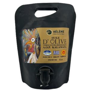 Huile d'olive de Kalamata Bio AOP vierge extra 1 litre