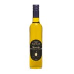 Macérât d'olives noires de Nyons AOP création originale de Julien Allano, huile d'olive vierge extra du pays Nyonsais, grande persistance aromatique, notes de truffes, olives noires et pain au levain