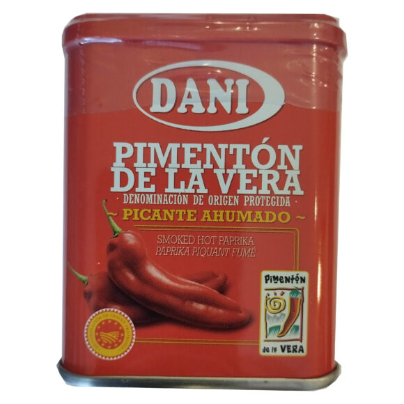 Paprika piquant Pimenton de la Vera - Dani / Porducteur José Luis Mateos boite traditionnelle en métal rouge de 75g