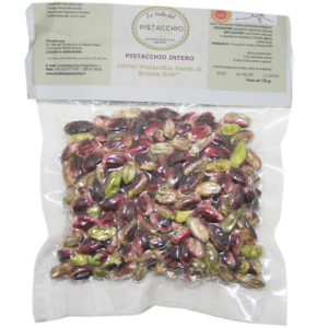 Pistache verte de Bronte AOP produite sur l'Etna en Sicile, forme longue, couleur vert vif et saveur intense, parfait pour la confiserie, direct producteur