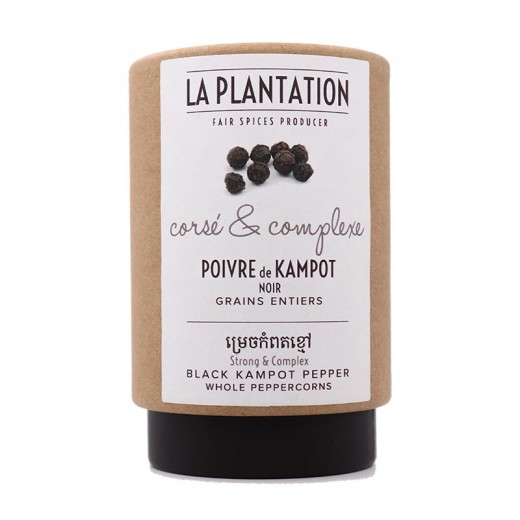 Poivre noir de Kampot IGP - La Plantation Tube carton