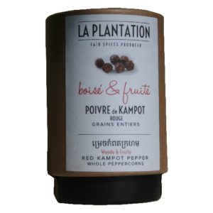 poivre rouge IGP Kampot La Plantation en tube carton 50 g