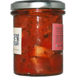 Poulpe de roche à la provençale. Poulpe péché dans le golfe du lion, prêt à déguster. Fondant, notes de tomates, d'huile d'olive et d'ail.