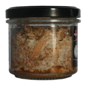 Rillettes de Tours IGP. Conserve de 80g, reflet des traditions de la région val de loire. Texture onctueuse et saveur puissante.