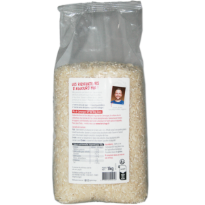 Riz de Camargue Long blanc Bio IGP, très régulier, sans tâche, , délicat, non parfumé. Cuisson rapide et bonne absoption des sauces. Belle présentation.