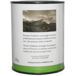 Romarin de Provence bio au parfum chaud légèrement boisé, feuilles entières séchées. Cultivé, séché et trié en Provence. Jolie boite.