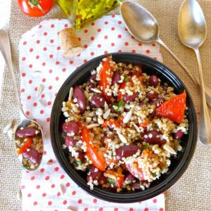 Salade américaine aux haricots rouges, quinoa bio, et graines de tournesol - grain de vitalité