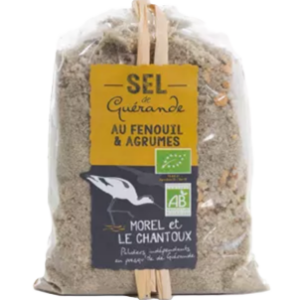 Sel de Guérande au fenouil et agrumes Bio - L'Atelier du sel Morel et le Chantoux sachet 250g