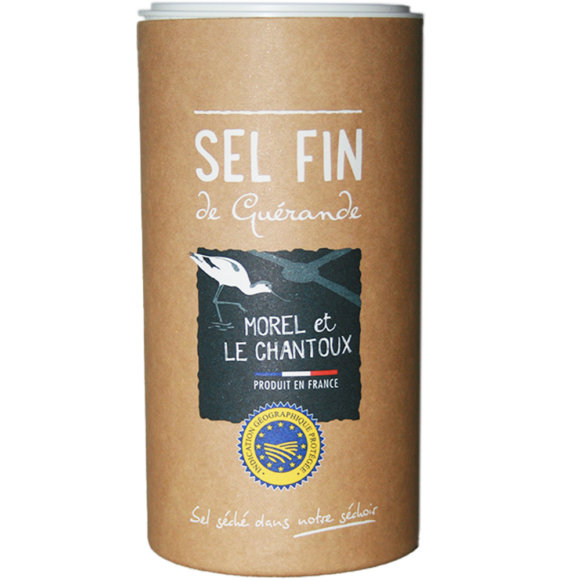 Sel fin de Guérande IGP,salinité ronde, légères notes minérales qui rappellent son origine marine. Récolté à la main dans les marais salants de Guérande.