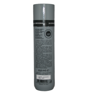 vinaigre Balsamique IGP Modène La Secchia gris, vieilli dans 12 fûts en bois de murier et de cerisier de 60 à 20 l. Couleur noire brillante, goût délicat et fruité.